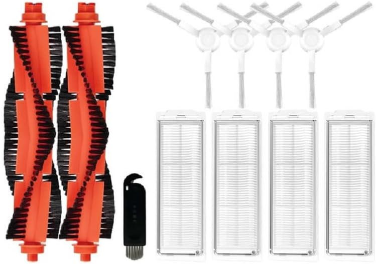 INF Spare Parts Accessories for Xiaomi Mop 2S / Mop P/Mop Pro / XMSTJQR2S / STYTJ02YM, Includes 2 x Main Brush, 4 x HEPA Filter, 4 x Side Brush, 1x Cleaning Brush