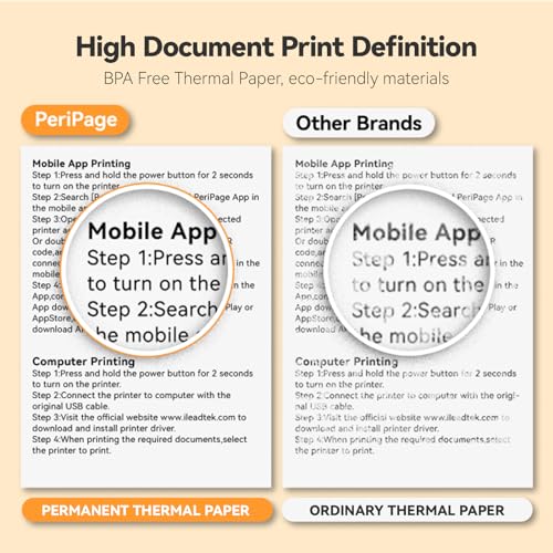 Papel térmico A4 de 8.3 pulgadas compatible con PeriPage A40 y MT810 7
