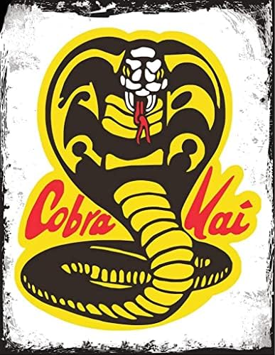 LBS4ALL Vintage Advertising Wall Tin Plaque 20x15cm - Pub Shed Bar Man Cave Home Bedroom Office Kitchen Gift Metal Sign - Retro Cobra Kai Tv Show Movie Karate Kid Fight GYM Fitness Inspired