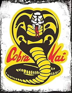LBS4ALL Vintage Advertising Wall Tin Plaque 20x15cm - Pub Shed Bar Man Cave Home Bedroom Office Kitchen Gift Metal Sign - Retro Cobra Kai Tv Show Movie Karate Kid Fight GYM Fitness Inspired