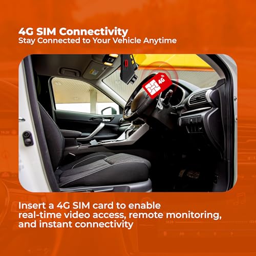 Image of Trueview 4G SIM Dash Camera for Car with Live Remote Monitoring | GPS Vehicle Tracking | 1080P Full HD Recording | Parking Surveillance | TrueCloud App | G-Sensor | Built-in Mic | Supports 128GB Card