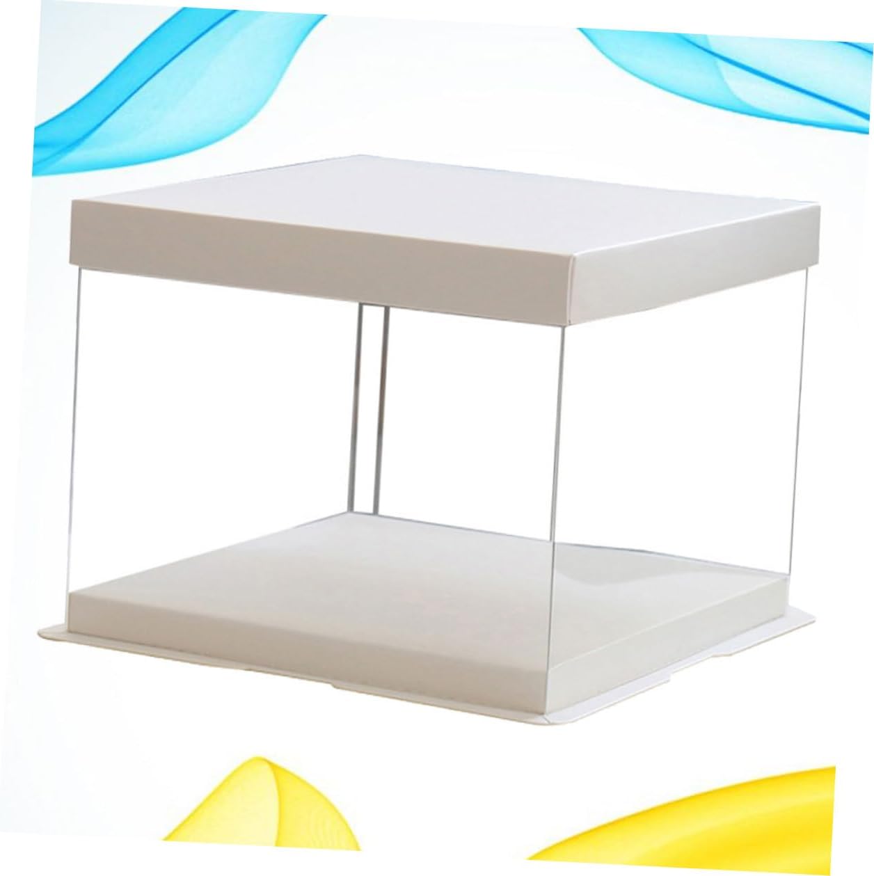 10-Inch Birthday Cake Box, Single-Layer Dessert Storage Container, Food-Grade Plastic Cake Carrier for Baking and Party Packaging