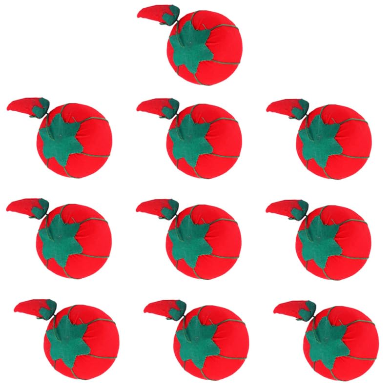 IWOWHERO 40pcs Tomato Shaped Pin Cushion Cute DIY Sewing Tool for Embroidery Present for Beginners Craft Enthusiasts and Mothers