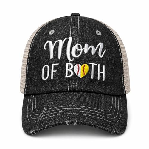 Gorra Mom of Both para Mujer color Gris Oscuro