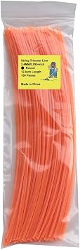 150 Pieces Precut Round .095 Inches by 12 Inches Length Grass Trimmer Line