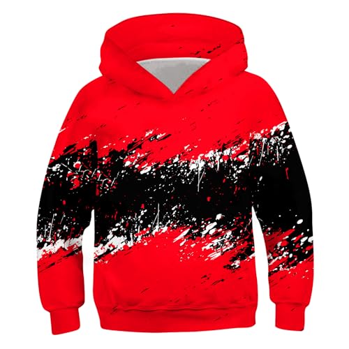 Image of Belovecol Boys Hoodies 3D Printed Hooded Sweatshirts with Pocket for 6-16Y | Pullover Hooded Style Pattern All-over Printed Long Sleeve Non-Fleece Soft Lightweight Tops for Kids