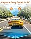 Dashcam Auto Vorne 4K WiFi Dash Cam 360° Drehbar mit 64GB SD Karte, 1.47 IPS Mini Auto Kamera mit CPL, Super Nachtsicht, WDR, 170° Weitwinkel, G-Sensor, Loop-Aufnahme, APP Steuerung, Max 256GB