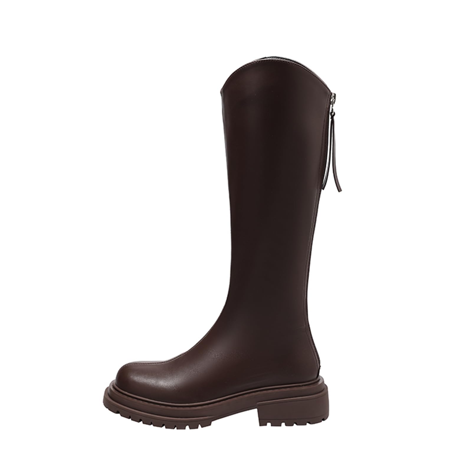 Womens Knee-High Boots Fashionable Thick Sole Comfortable Elastic Calf Dress Boots Suitable For Shopping Party Travel