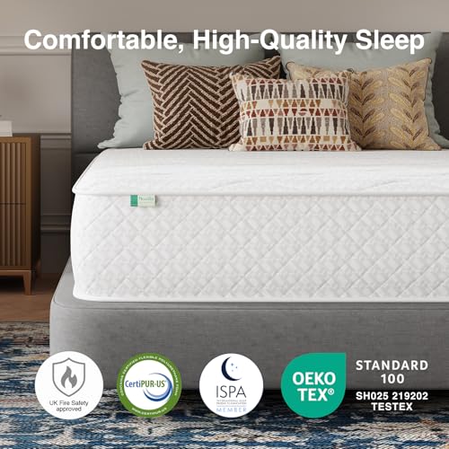 Novilla 4FT Small Double Mattress, Hybrid Pocket Sprung Mattress in a Box, 20cm Deep, Medium Firm, Breathable Cover, Ideal for Guest Beds & Kids’ Rooms, Oeko-Tex Certified Fabric, 120x190x20cm - Image 7