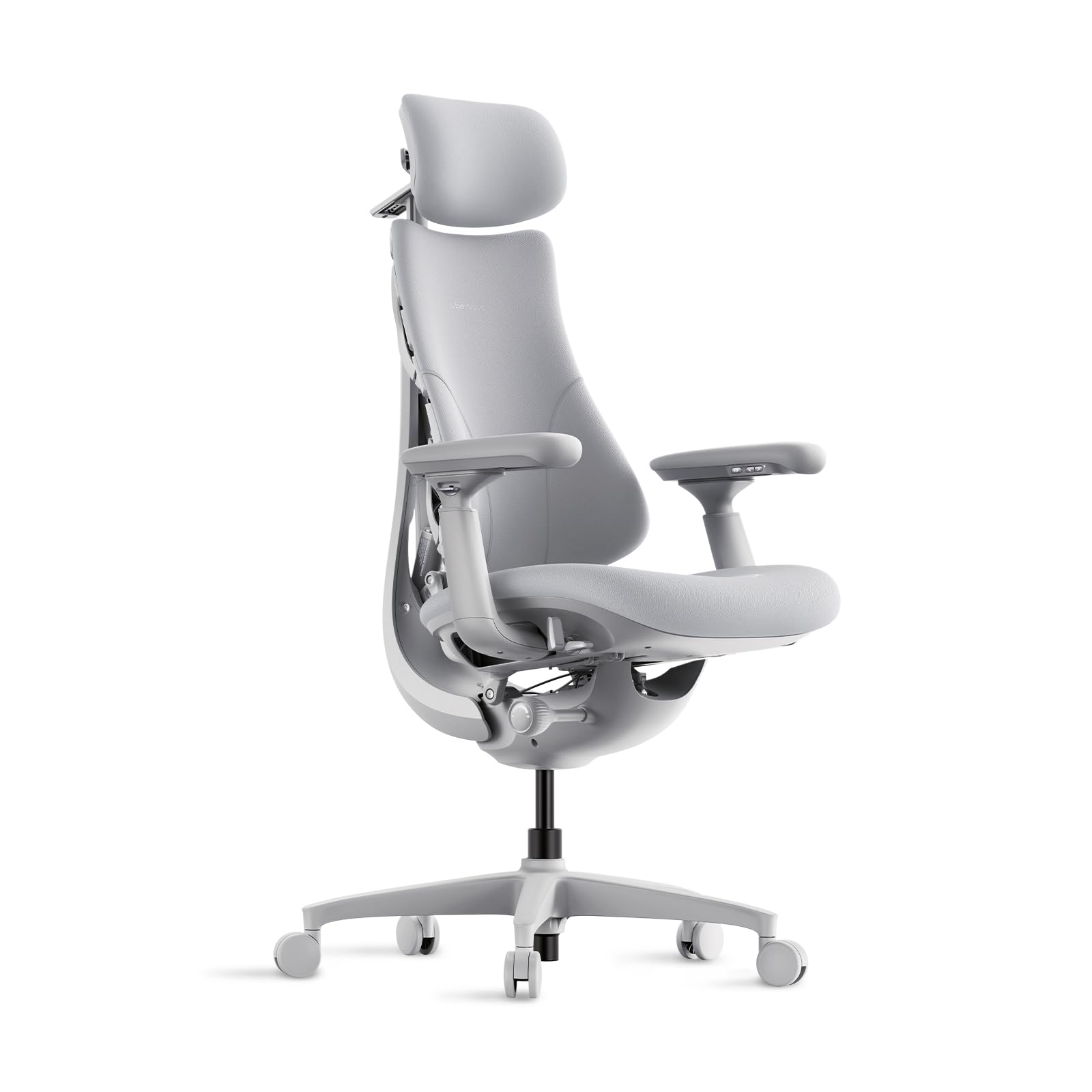 LiberNovo Dynamic Ergonomic Office Chair - Comfy Adjustable Desk Chair with Adaptive Lumbar Support, 160° Recline &amp; Built-in Spine Stretch for Back Comfort, Home Office Long Hours Use, Gray+45cm