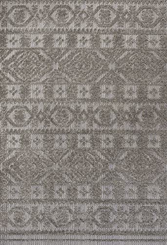 Tapete Eyely Geométrico 121x91 cm Gris/Ivory Interior Exterior miniatura 3