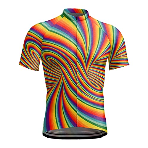 Maillot de ciclismo para hombre, manga corta, camiseta de ciclismo para hombre, camiseta de manga corta, camiseta de ciclismo de manga corta, camiseta de ciclismo MTB, transpirable, protección de