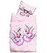 Produktbild Suenos Swallow Love rosa 155 x 220 cm