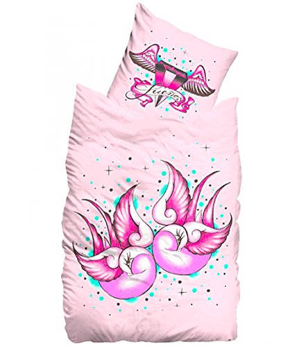 Preisvergleich Produktbild Suenos Swallow Love rosa 155 x 220 cm