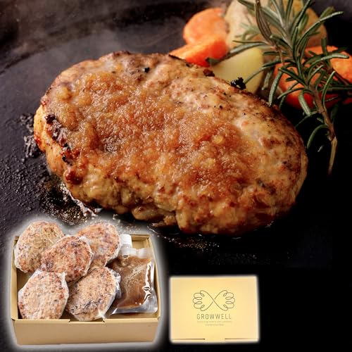 ギフト【旨味成分最大1.4倍 国産ブランド豚】 グローウェル ハンバーグ 100g×5パック 【ジャポネソース付き】 豚肉 おさつポーク 冷凍 うま味調味料 発色剤 保存料 着色料 無添加 ギフト 母の日 父の日 敬老の日 お歳暮