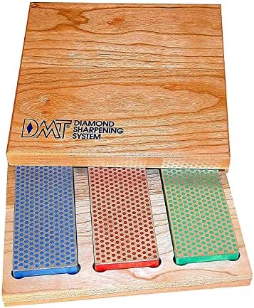 Diamond Machining Technology (DMT) Set of 3, 6-in. Diamond Whetstone Sharpeners in Hard Wood Box (W6EFC)