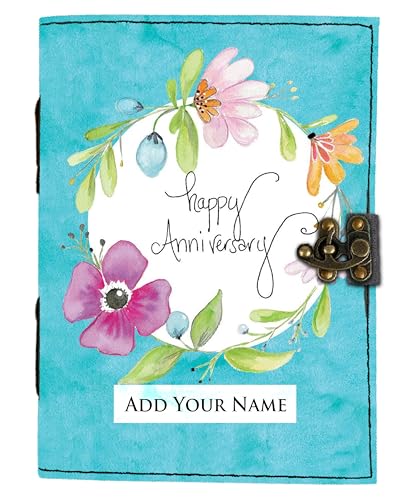 Image of DI-KRAFT Customize Diary with Name with Beautiful UV Prints | Customized Leather Writing Diary Unruled White Paper Journal Personal Notepad Sheets Daily Planner for Gifting (Pattern 24)