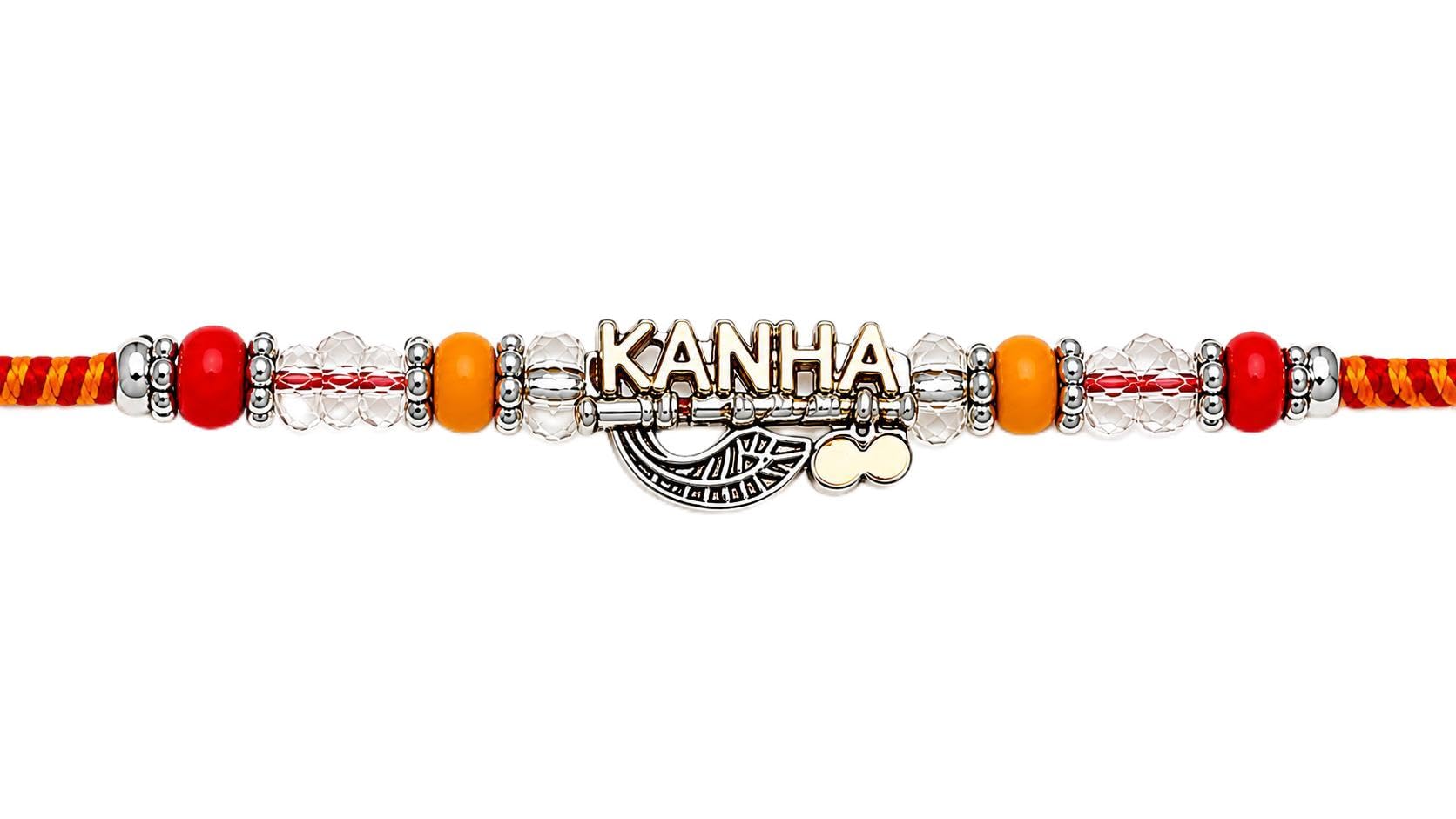 KANHA Rakhi with Crystal Beads and Bansuri Charm Brother Rakhshabandhan-image-27