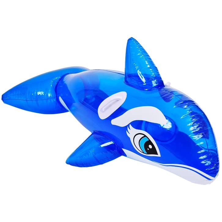 FAHAAM Inflatable Dolphin Pool Float, Inflatable Whale Pool Float, Swimming Pool Toy, Kids Inflatable Ride-On Toys, Decorative Floating Mat for Water Fun Quick, Swimming Pool and Beach Toy for Kids.