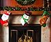 Imperial Home 3D Christmas Stockings, Cute Holiday Decor, Santa's Toys Holder, Santa, Reindeer and Snowman Stocking, Xmas Party Decorations, Fireplace Hanging Decor, Family 3 PC Set, 18