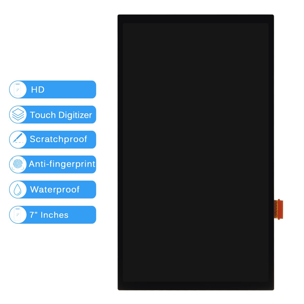 A-MIND Schermo OLED per Nintendo Switch OLED 2021 Sostituzione dello schermo per interruttore OLED 2021 Display LCD Touch Digitizer Assmbly Parti di riparazione Nero 7 pollici