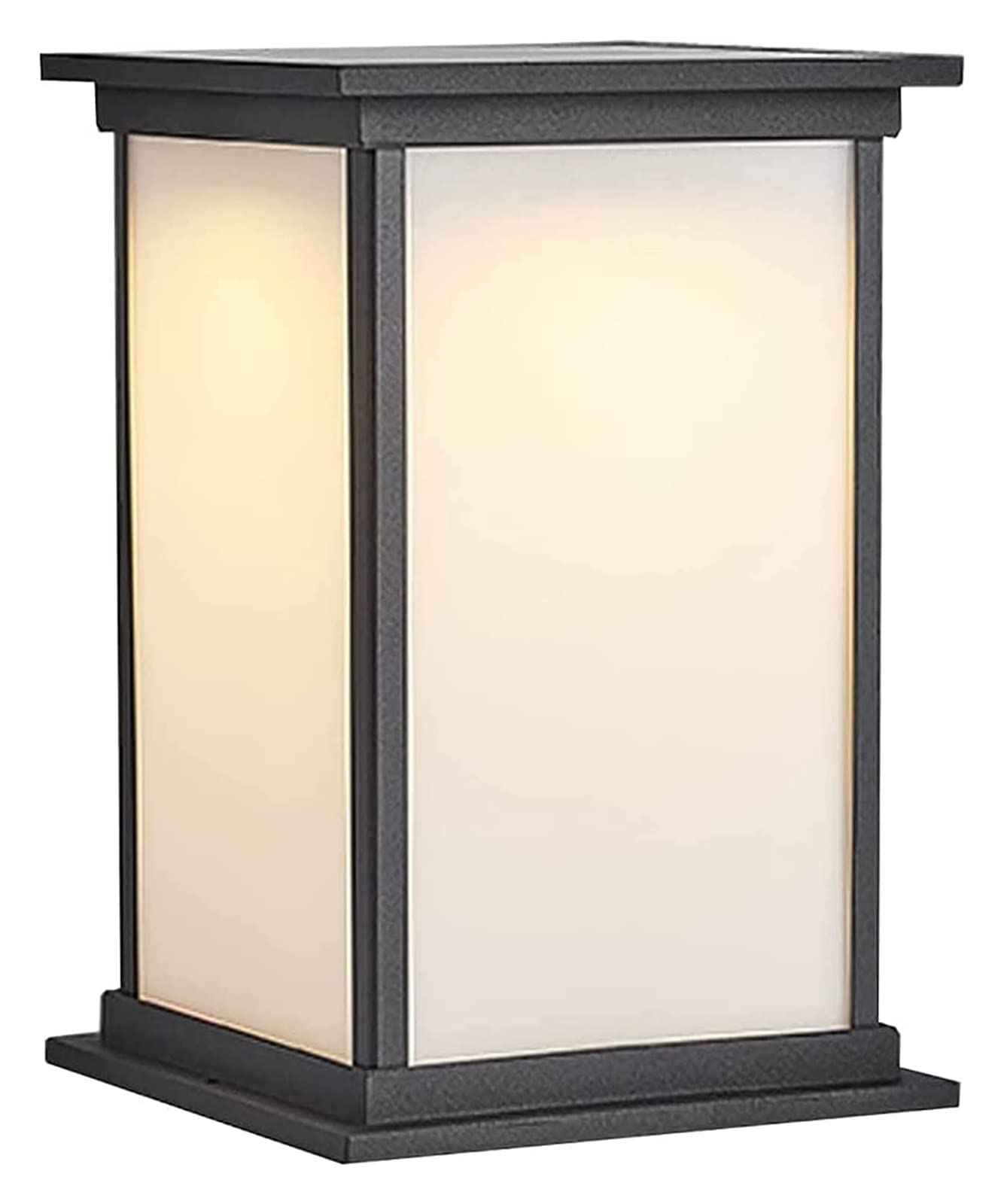 Courtyard light Courtyard Garden Outdoor Column Light Black Outdoor Post Light with Base Waterproof Column Lamp Fixture Simple