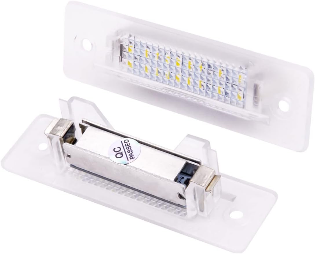 2pcs 6000K White LED Car License Plate Lights Lamps Assembly Set for 993 996 986 911 Carrera turbo GT Boxster 968, Canbus Error Free Exterior Accessories Lamps