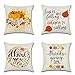 Produktbild Artscope 4er-Set Dekorativ Kissenbezug 45 x 45 cm, Herbst-Thema Baumwolle Leinen Kissenbezüge Dekokissen Kissenhülle Set Kissen Fall für Sofa Auto Schlafzimmer Zuhause Dekor (Erntedankfest)
