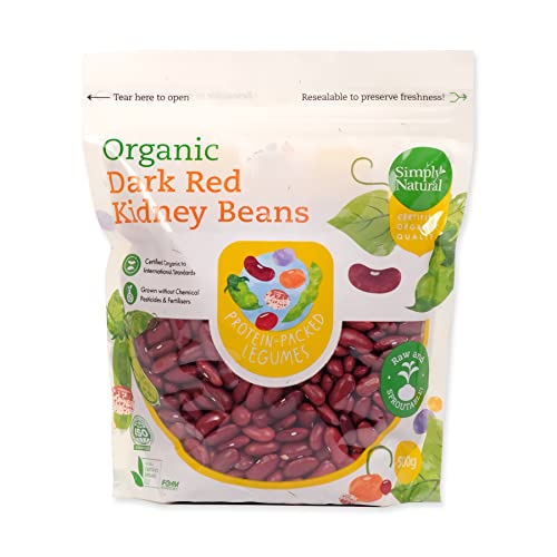 Simply Natural Organic Dark Red Kidney Beans China 500g