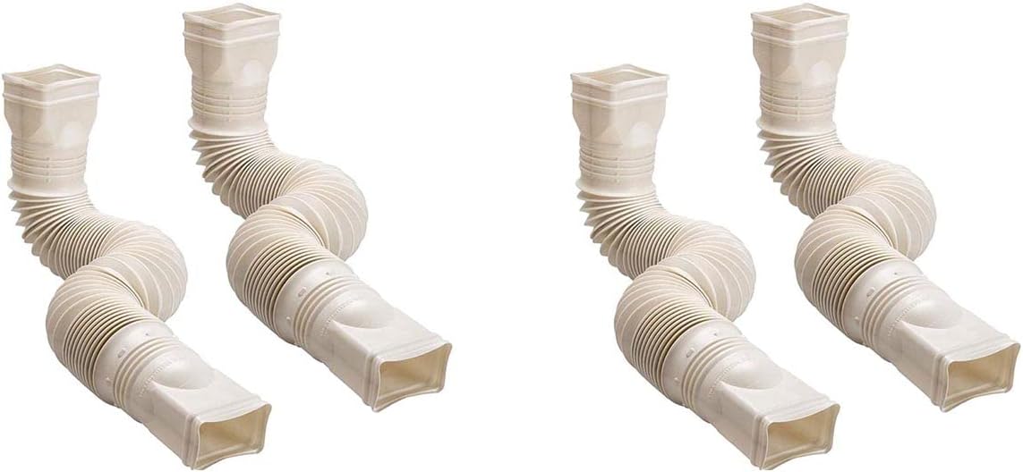 Amerimax 2-Pack Stone Flexible Downspout Extension Gutter Connector Rainwater Drainage (Two Pack)