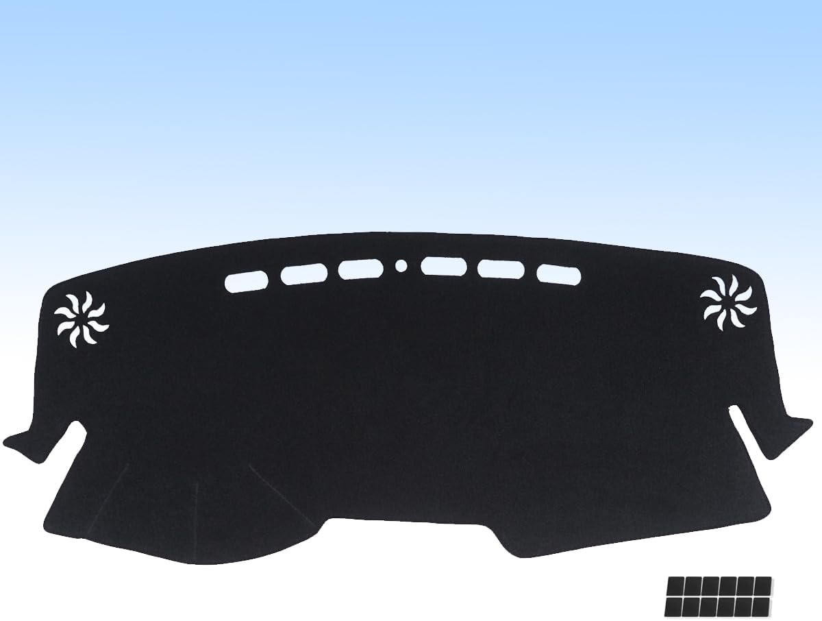 AUQDD Dashboard Cover Mat Fit for 2018 2019 2020 2021 2022 to-yota CH-R, Black Flannel Dash Mat, Anti-Glare, Anti-Reflection, No Peculiar Smell - Fits Vehicle Without HUD Models