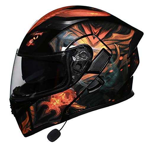 Casque de moto modulaire bluetooth carbone pour rouler sans buée et répondre sans les mains