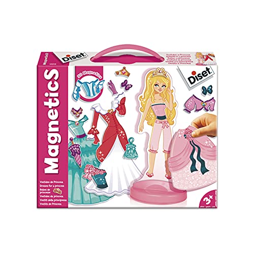 Diset - Magnetics Vestidos Princesa, Juego Educativo Con Piezas Magneticas Para Niños A Partir De 3 Años