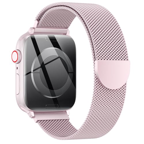【Traspirante - Niente più allergie】 - I cinturini in acciaio inossidabile compatibili con Apple Watch SE sono realizzati in rete traspirante in acciaio inossidabile, non irritante e anallergica, che previene irritazioni ed eruzioni cutanee. Facile da pulire, impermeabile e antiruggine, è il perfetto sostituto di prima scelta per il tuo cinturino iWatch