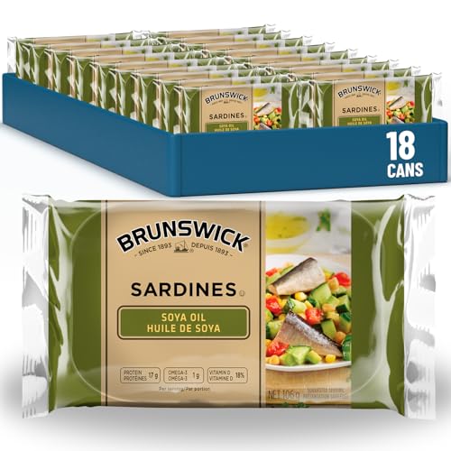 Brunswick Sardines huile soya 106g 18 unités