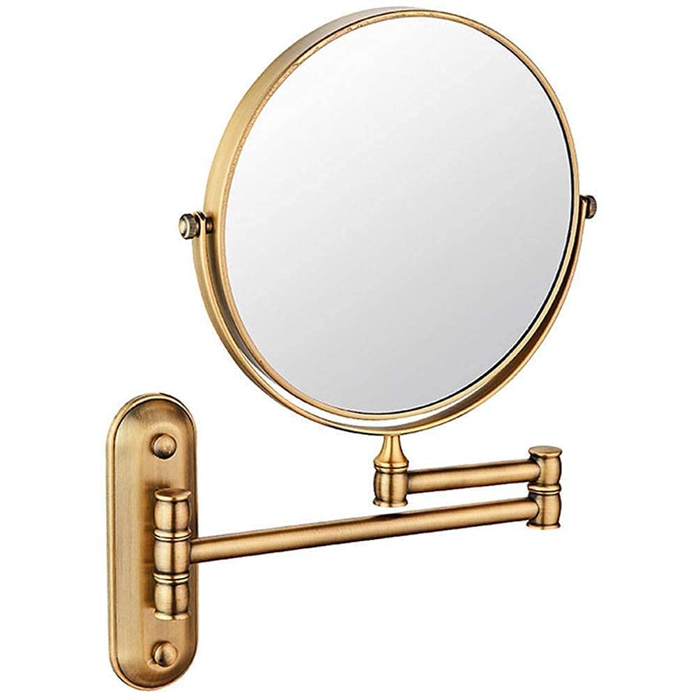 Miroir Maquillage 5X pour Fixation Murale Gain de Place Vintage