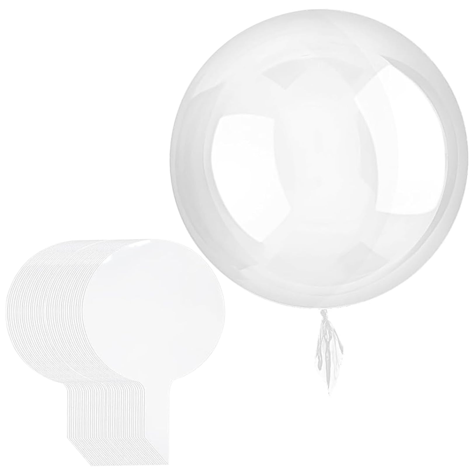 Clear Balloons Bubbles Bobo Balloons 24 Inch 25PCS LED Light Birthday Party Accessories Clear PVC Bobo for Christmas Wedding Decoration