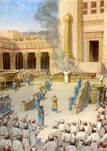 Pinturas famosas en lienzo del templo de Jerusalén de William Brassey Hole para salón 60x90cm