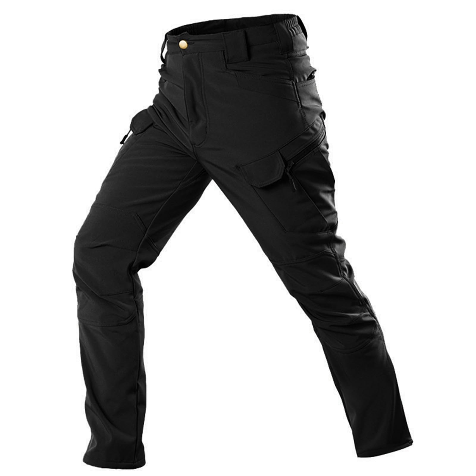 Pantalon de travail thermique pour homme - Pantalon cargo en polaire - Imperméable - Pantalon de combat baggy - Pantalon d'hiver - Pantalon softshell - Camouflage - Ripstop - Pantalon de