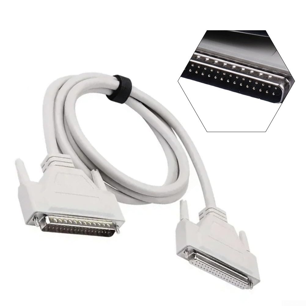 Cavo di prolunga seriale DB37, connettore parallelo per stampante da maschio a maschio a maschio a 37 pin per stampante, PC, reti (5 metri)