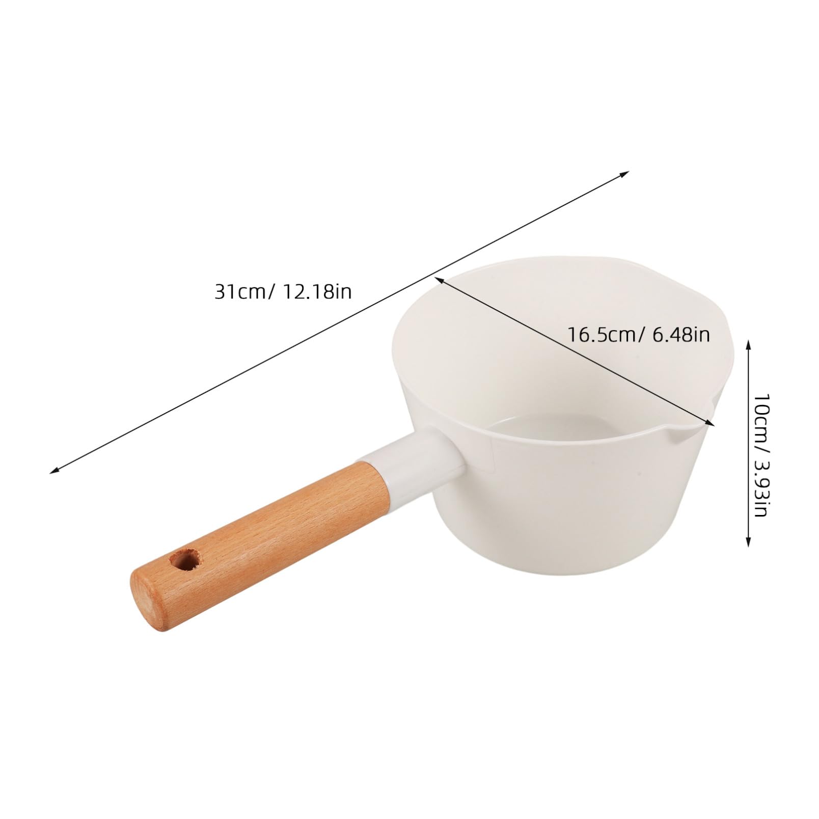 LABRIMP 2piezas Cucharón De Madera De Mango Para Cocina y Baño Para Agua y Lavar Verduras Utensilio Ecológico y Gran Capacidad Doméstico y Restaurantes