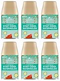 Glade Automatic Spray Refill, Air Freshener for Home and Bathroom, Stay Cool Watermelon, 6.2 Oz, 6 Count