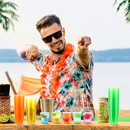 500 Pcs 2 Oz Neon Shot Glasses Plastic Shot Cup Reusable Mini Colored Shot Glass Party Shot Glasses For Whiskey, Wine, Food Samples, Juice, Birthday Wedding Christmas Party Decoration #TOP6