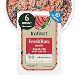 Instinct FreshRaw Meals, Natural Frozen Dog Food, Grain-Free - Grass-Fed Beef, 16 oz. (Pack of 6)