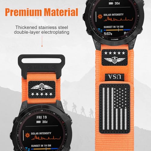 Correa de nylon resistente compatible Garmin 26mm miniatura 3