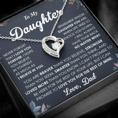 Love Knot Necklace From Dad - Gift For Daughter's Birthday3