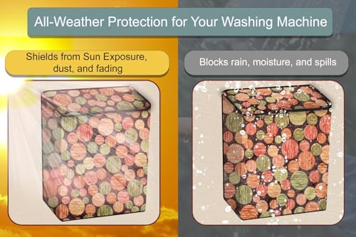 Image of Stylista Washing Machine Cover Compatible for Whirlpool 10.5 kg semi Automatic ACE 10.5 XL Abstract Multi Color