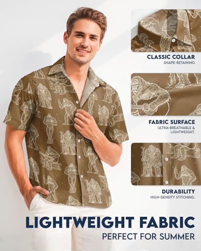 Image of 99TIMORO Fathers Funny Mens Hawaiian Shirt, Movie Button Down Short Sleeve Top, Father Day Summer Gifts