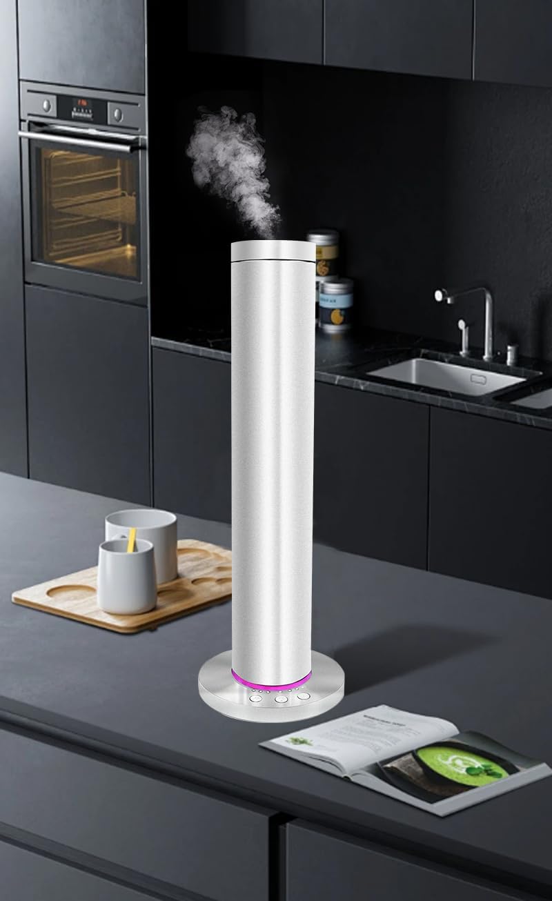 Waterless Essential Oil Diffuser with APP, 5x50ml Oils, Quiet (<38dB) Smart Diffuser & Hotel Diffuser, Covers 300m³/1059 Sq Ft, Aluminum Alloy for Home, Office, Spa, Commercial Use