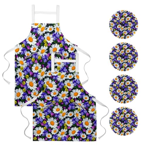 Tablier de cuisine pour pâtisserie et nettoyage de la maison lot de 2 pièces